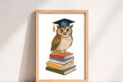 Watercolor Graduation Clipart PNG, an Education Illustration by PatternPalette (Thumbnail 3 of 5)