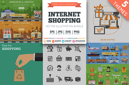 Internet Shopping, an Outline Icon by TAlex