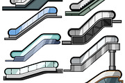 Escalator designs various types, an Object Graphic by pikepicture (Thumbnail 3 of 3)