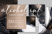 Starry Night Alcohol Ink Textures, a Texture Graphic by Coral Antler (Thumbnail 1 of 4)