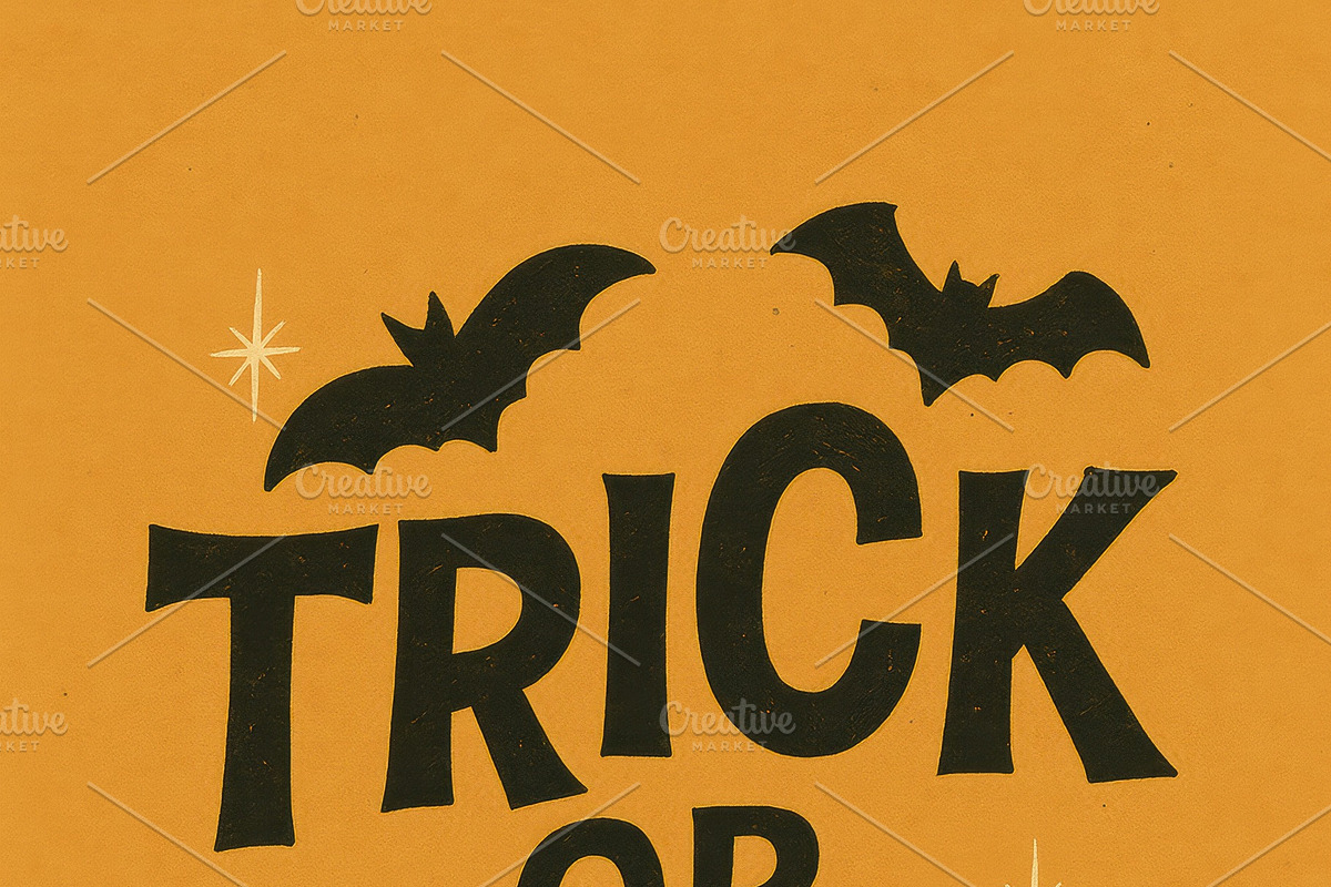 Retro Trick or Treat Halloween, a Decorative Illustration by Virgo Studio