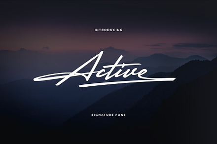 Active Handwritten Signature Font, a Script Font by sunnytudu