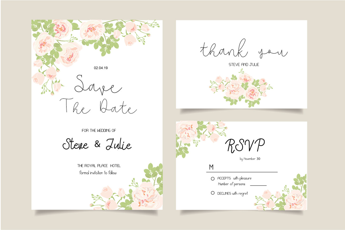 FONT SET&Rose Garden vector element, an Illustration by MooBeer (Photo 2 of 6)
