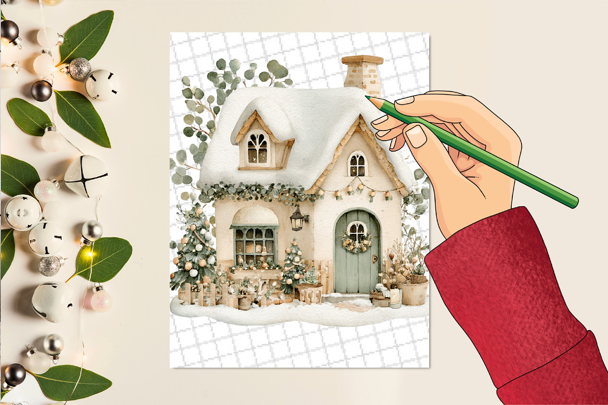 Cozy Cottagecore Winter Animal Clipa, an Illustration by DreamCafeArt (Photo 6 of 6)
