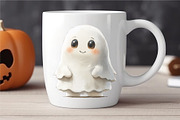 Cute Halloween Ghost. TShirt Sticker, an Animal Illustration by KENO Mascots (Thumbnail 3 of 10)