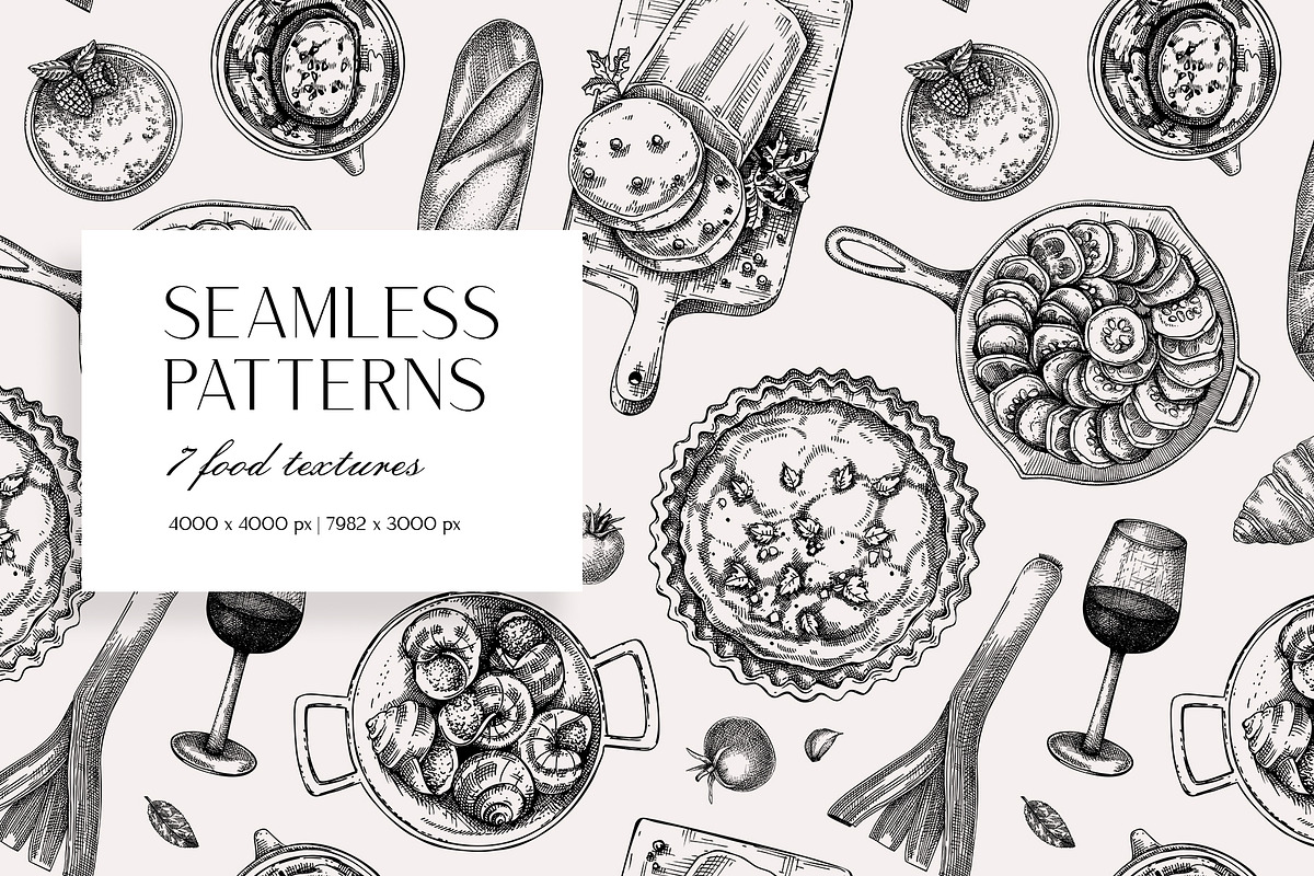 French Cuisine - Vector Food Set, a Food Illustration by Yevheniia (Photo 6 of 10)