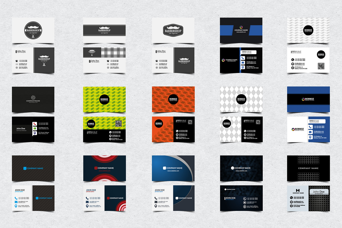 250 Business Card Vector Templates, a Business Card Template by Bobboz Store (Photo 2 of 18)