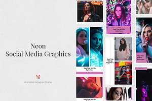 Neon Animated Instagram Stories