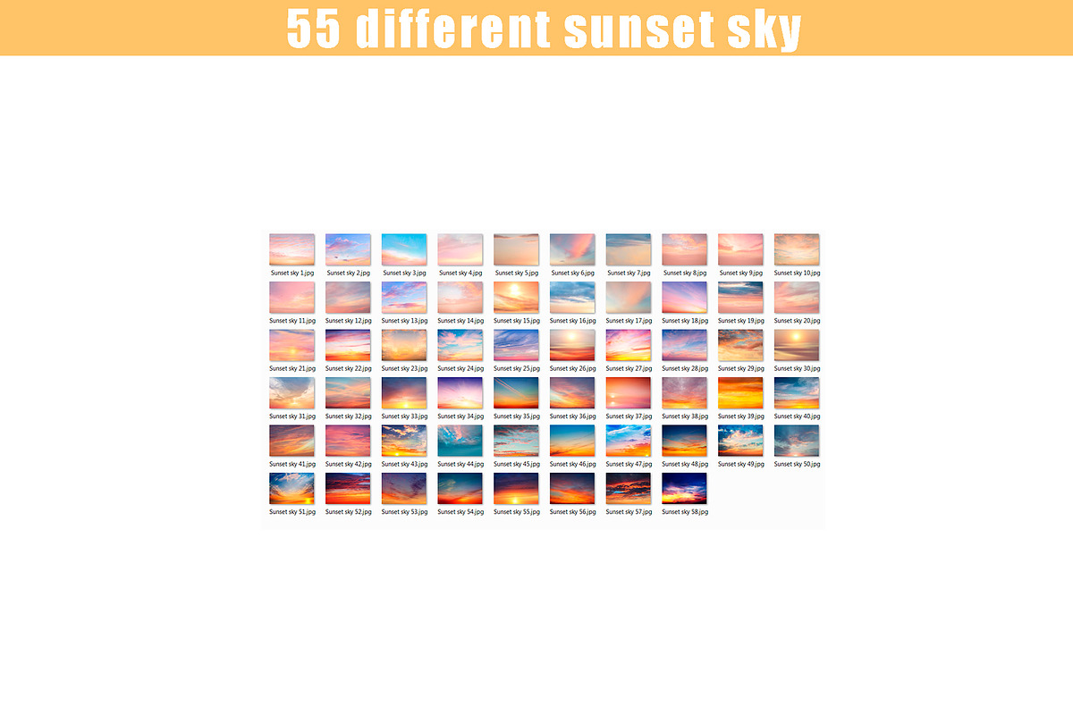 55 sunset sunrise Sky Overlays, a Layer Style Add-On by OverlayBox (Photo 4 of 5)