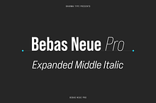Bebas Neue Pro - Exp Middle Italic