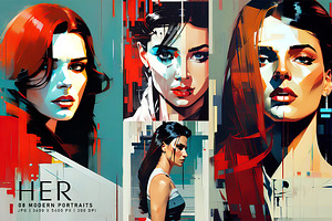 Her, a Decorative Illustration by Digital Art Creations