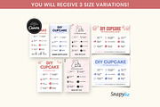 Cupcake Kit Instructions Guide Cards, a Card Template by Snapybiz (Thumbnail 1 of 10)