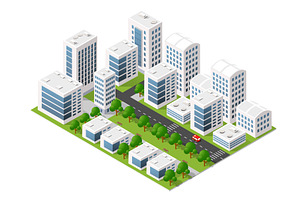 Isometric cityscape illustration