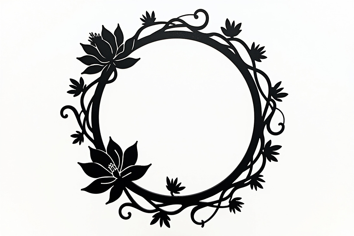 Lotus Floral Wreath Bundle, an Illustration by hafijul (Photo 9 of 9)