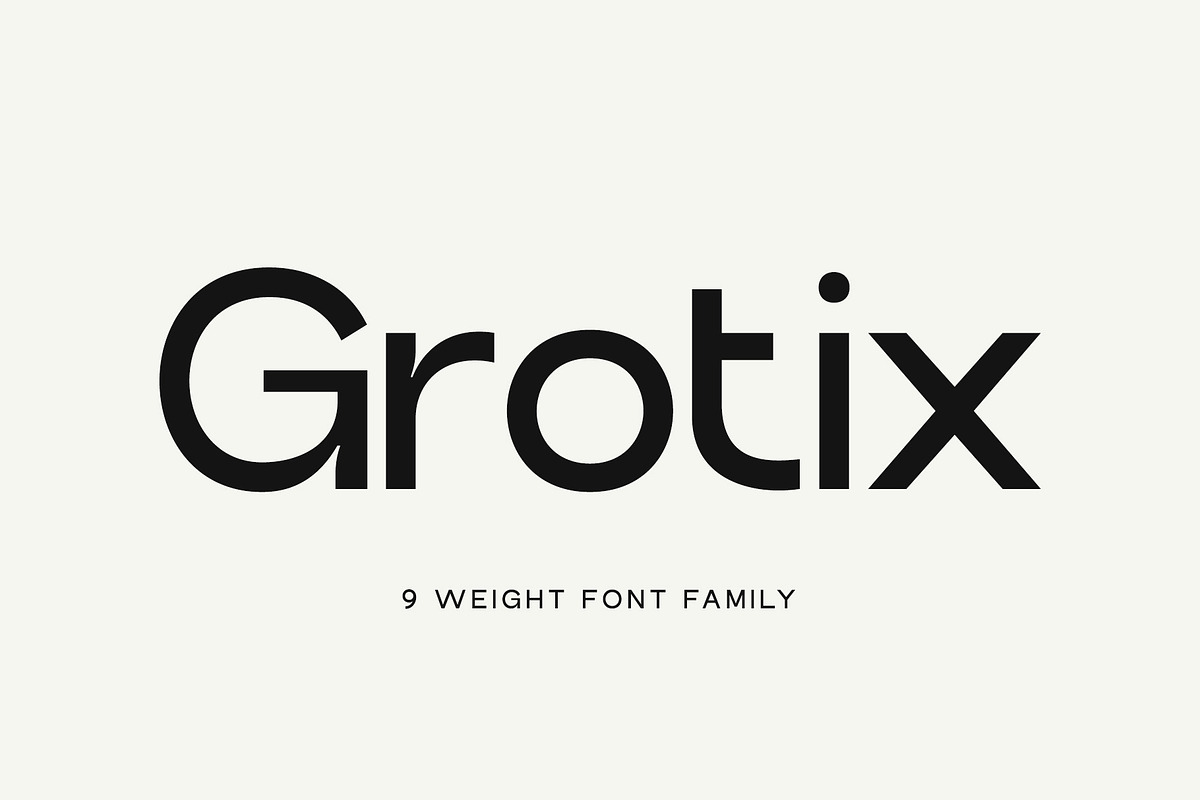 Grotix | A Modern Font Family, a Sans Serif Font by Typoraith Co (Photo 1 of 11)