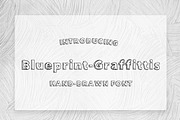 Blueprint-Graffittis Font, a Handwritten Font by Character (Thumbnail 1 of 3)