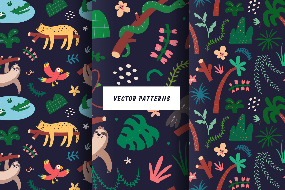 Jungle animals, sloth and leopard, an Animal Illustration by Fave Brush (Photo 4 of 10)