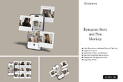 Instagram story and post mockup, a Social Media Template by rizalamora (Thumbnail 1 of 11)