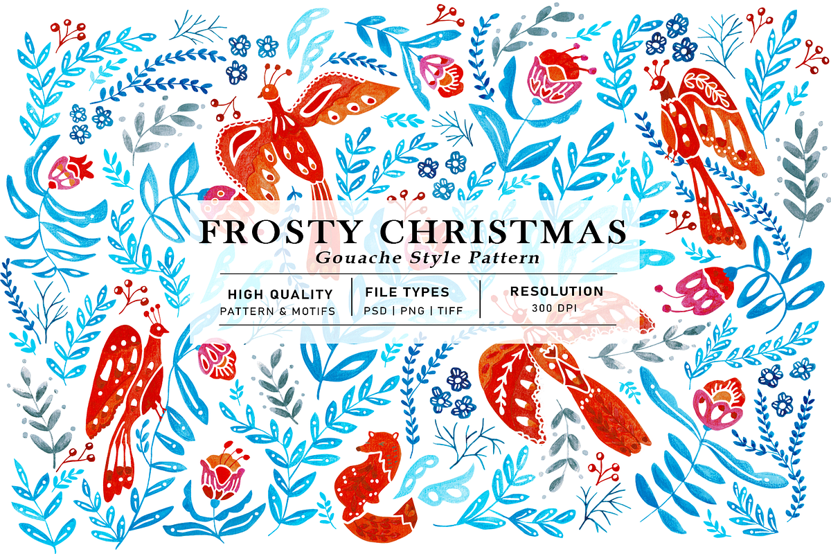 Frosty Christmas, a Pattern Graphic by Arie Clares (Photo 1 of 11)