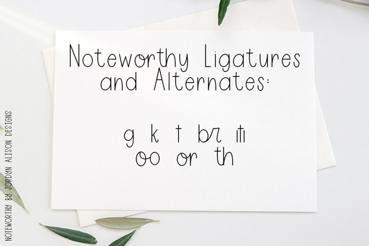 Noteworthy, Neat Sans Serif Font, a Sans Serif Font by Jordyn Alison Designs (Photo 7 of 10)