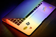 Laptop with Stickers Creation Mockup, a Mockup by Luuqas Design (Thumbnail 9 of 12)