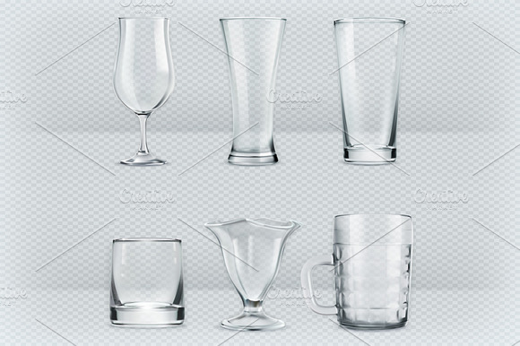 Transparent Glasses Goblets