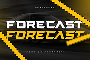 FORECAST - Racing Car Modern Font, a Sans Serif Font by Hamz Studio (Thumbnail 1 of 8)