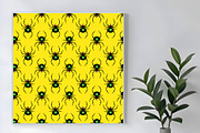 Halloween Spiders on Yellow Seamless, a Pattern Graphic by Sharon Schwalbe (Thumbnail 3 of 4)