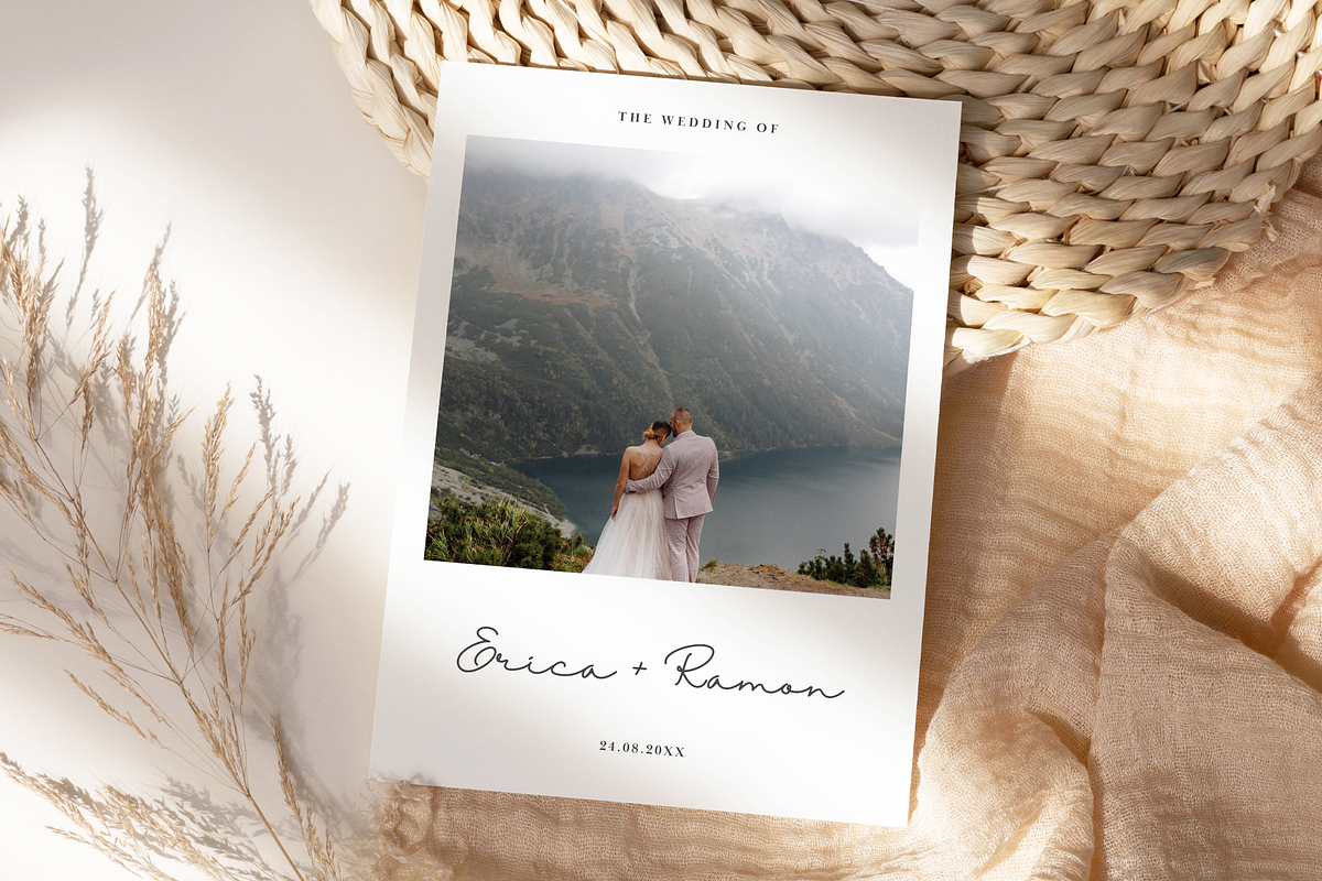 Minimalist Wedding Invitation Card, an Invitation Template by kin9candra (Photo 2 of 8)