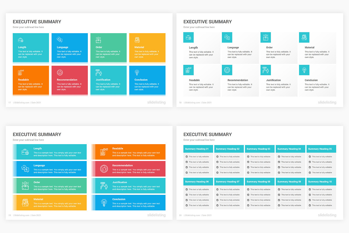 Executive Summary Keynote Template, a Presentation Template by SlideOne (Photo 7 of 8)