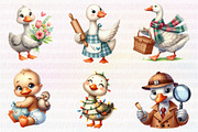 Silly Goose Clipart PNG, an Illustration by CreationArt (Thumbnail 4 of 6)