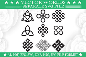 Eternity Knot Symbol SVG, Knot SVG