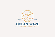 Ocean wave logo circle badge, a Branding & Logo Template by Signatoro (Thumbnail 2 of 3)