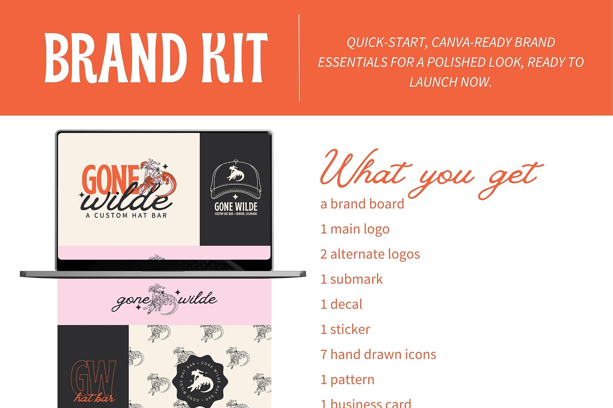 DIY Logo Canva - Gone Wilde, a Branding & Logo Template by Hello Holly Studio (Photo 2 of 8)