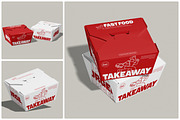 Fast Food Takeaway Mockup, a Packaging Mockup by Unerispace (Thumbnail 1 of 5)