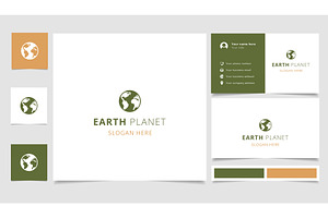 Earth Planet Logo Design With