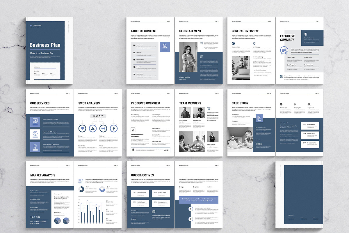 Business Plan Template, a Brochure Template by DesignCrest (Photo 12 of 13)