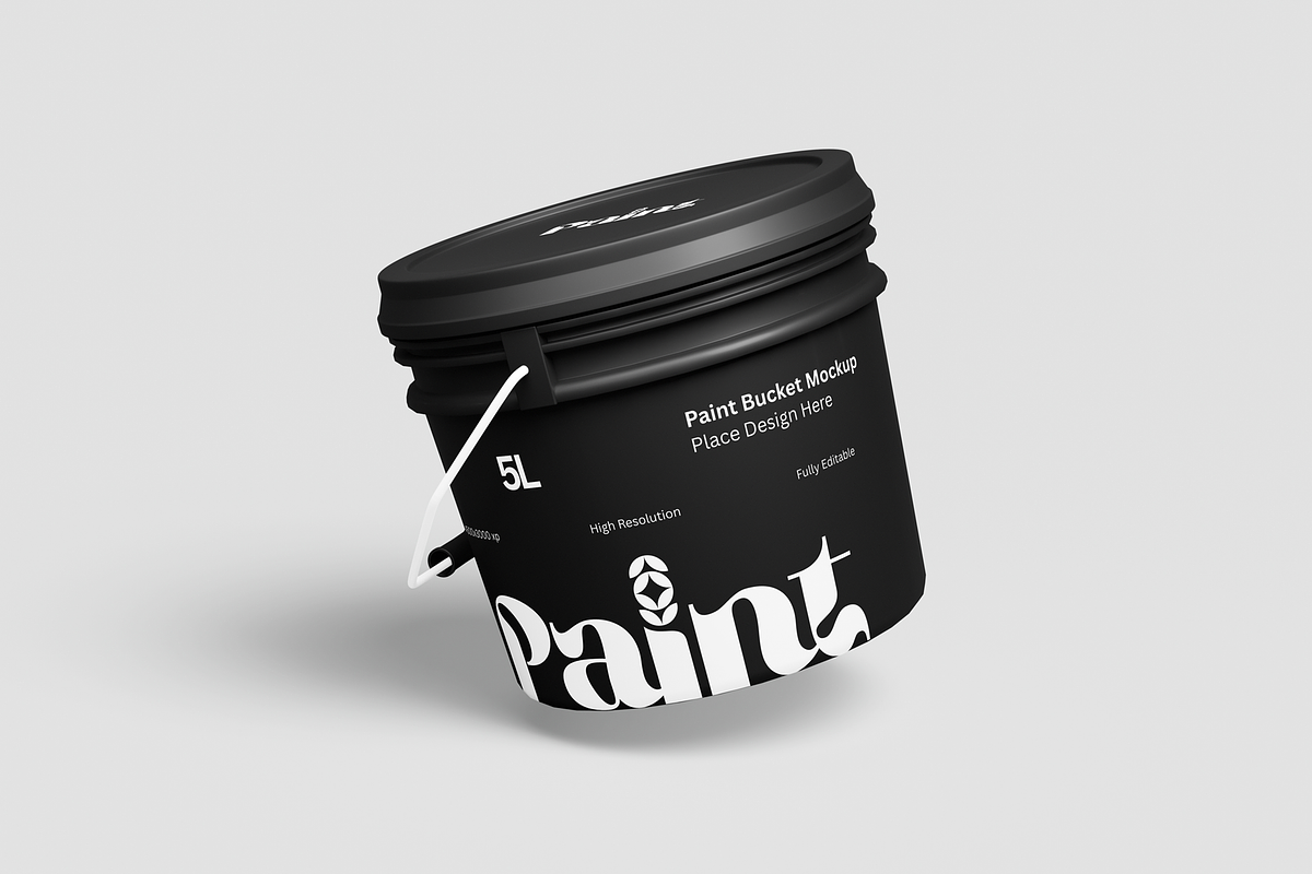 Paint Bucket Mockup, a Packaging Mockup by DSNA Mockup (Photo 5 of 5)