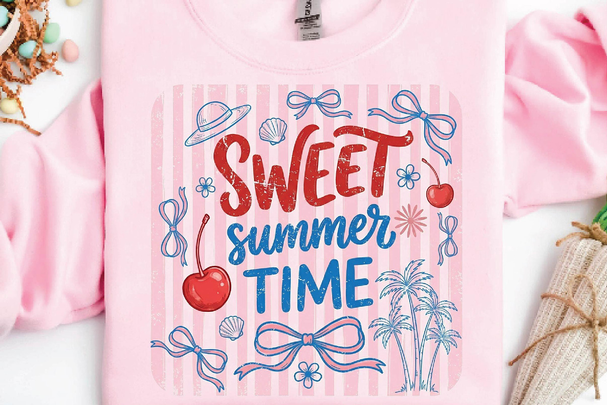 Cute Cherry Bow Summer Sublimation, a Seasonal Illustration by DreamPrint404 (Photo 5 of 6)