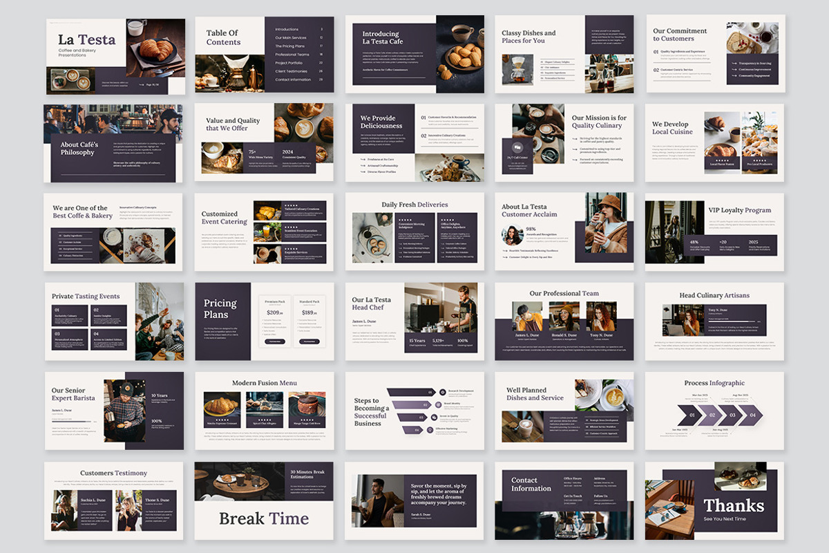 La Testa Coffee & Bakery GSlides, a Presentation Template by kerismaker (Photo 8 of 10)