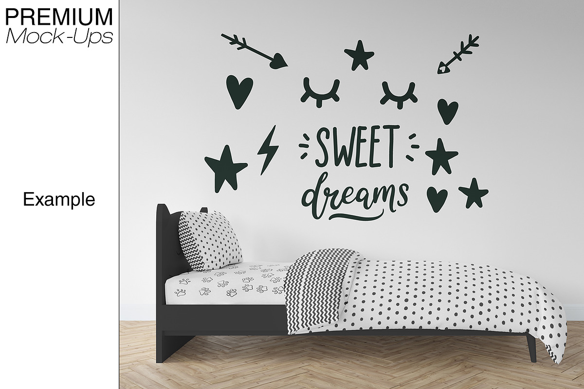 Nursery Bedding, Frame & Wall Mockup, a Household Mockup by mock-ups (Photo 11 of 23)