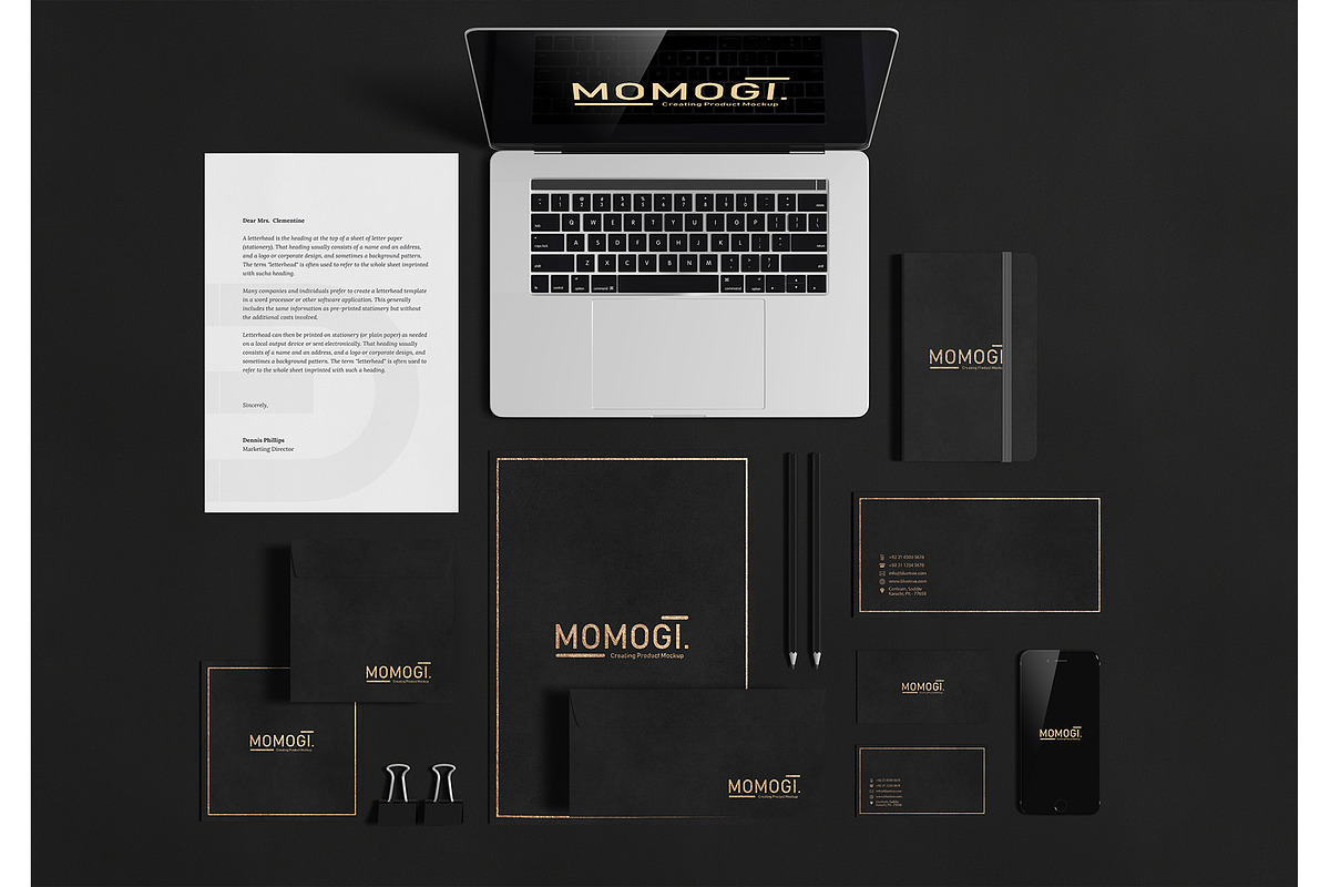 Stationery / Branding Mock-Up, a Product Mockup by Momogi (Photo 5 of 13)