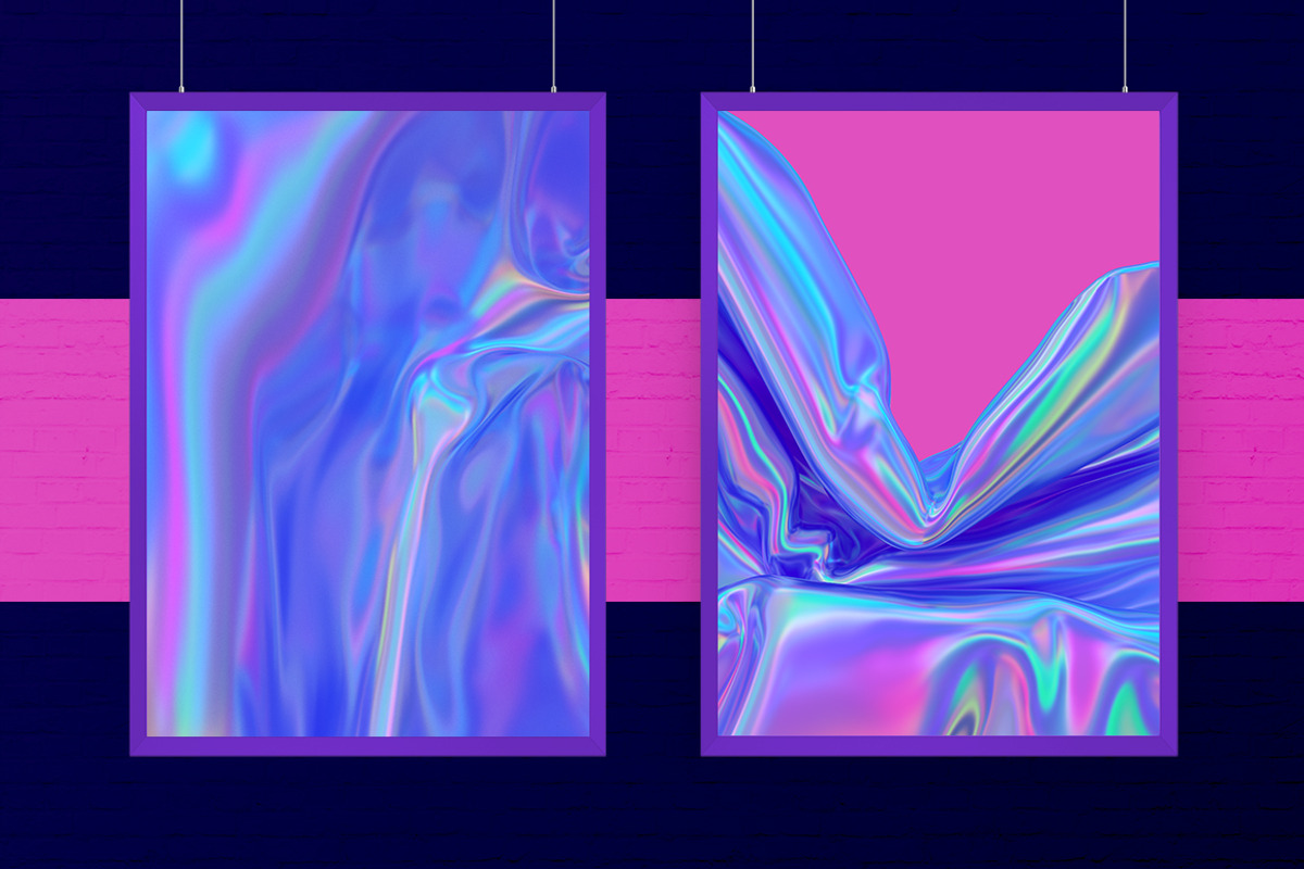 Iridescent Abstract Backgrounds, a Wallpaper Graphic by BIBIART (Photo 4 of 9)