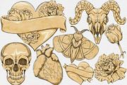 Valentines Vintage Gothic clipart, a Seasonal Illustration by Happy Sloth Graphics (Thumbnail 6 of 9)
