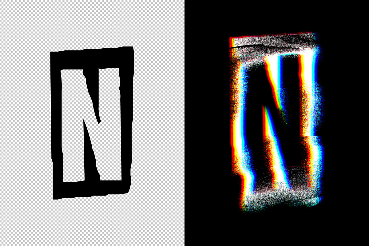Glitch Text Effects Collection, a Layer Style Add-On by pixelbuddha.net