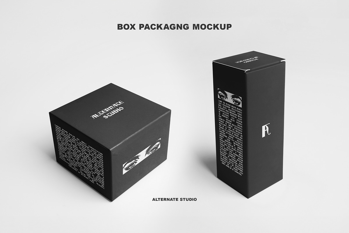 Box Packaging Mockup, a Product Mockup by Alternate Studio (Photo 1 of 7)