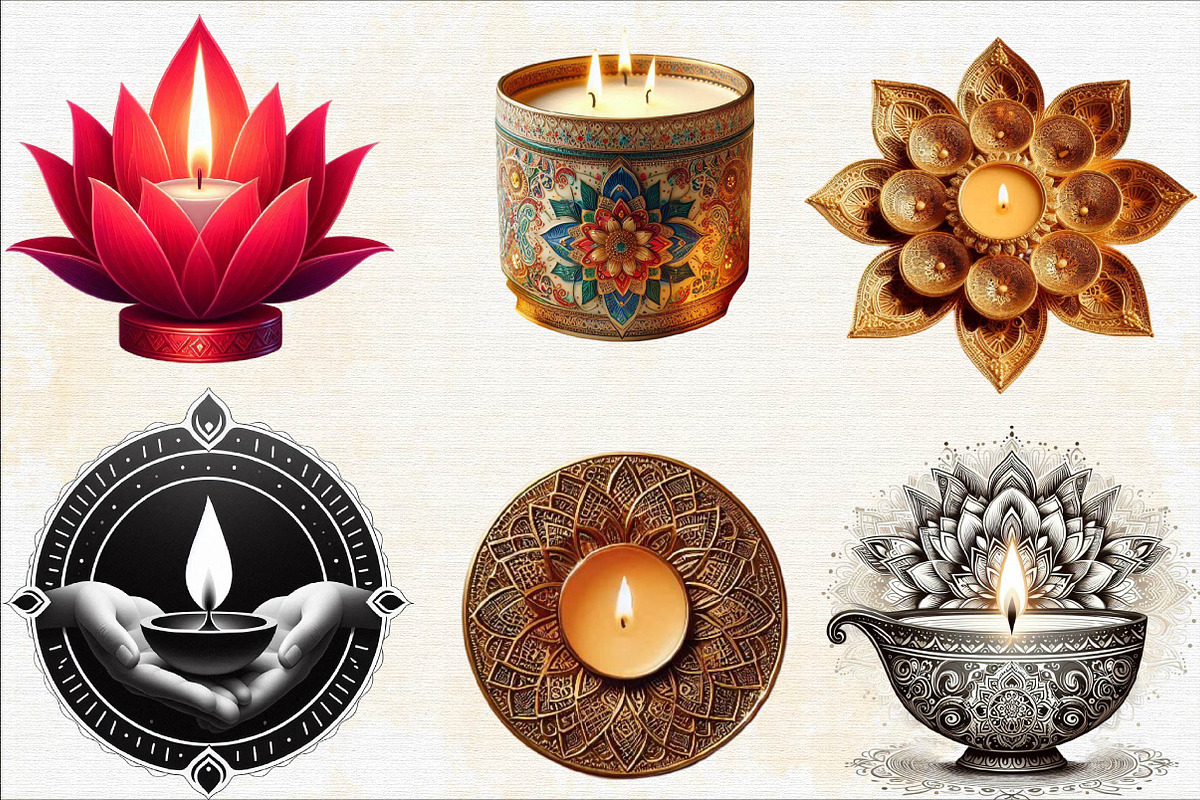 Diwali Candles Sublimation Clipart, an Illustration by SVGArt (Photo 5 of 8)