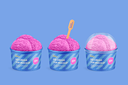 Ice cream cup mockup set, a Cups & Container Mockup by BlackMockup (Thumbnail 8 of 10)