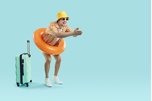 Funny tourist in holiday clothes and, a Person Photo by StudioRomantic