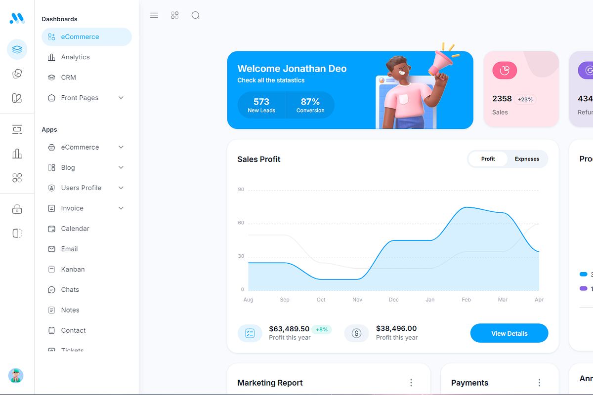 MaterialM Nuxt Js Admin Template preview 8